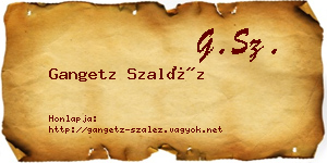 Gangetz Szaléz névjegykártya